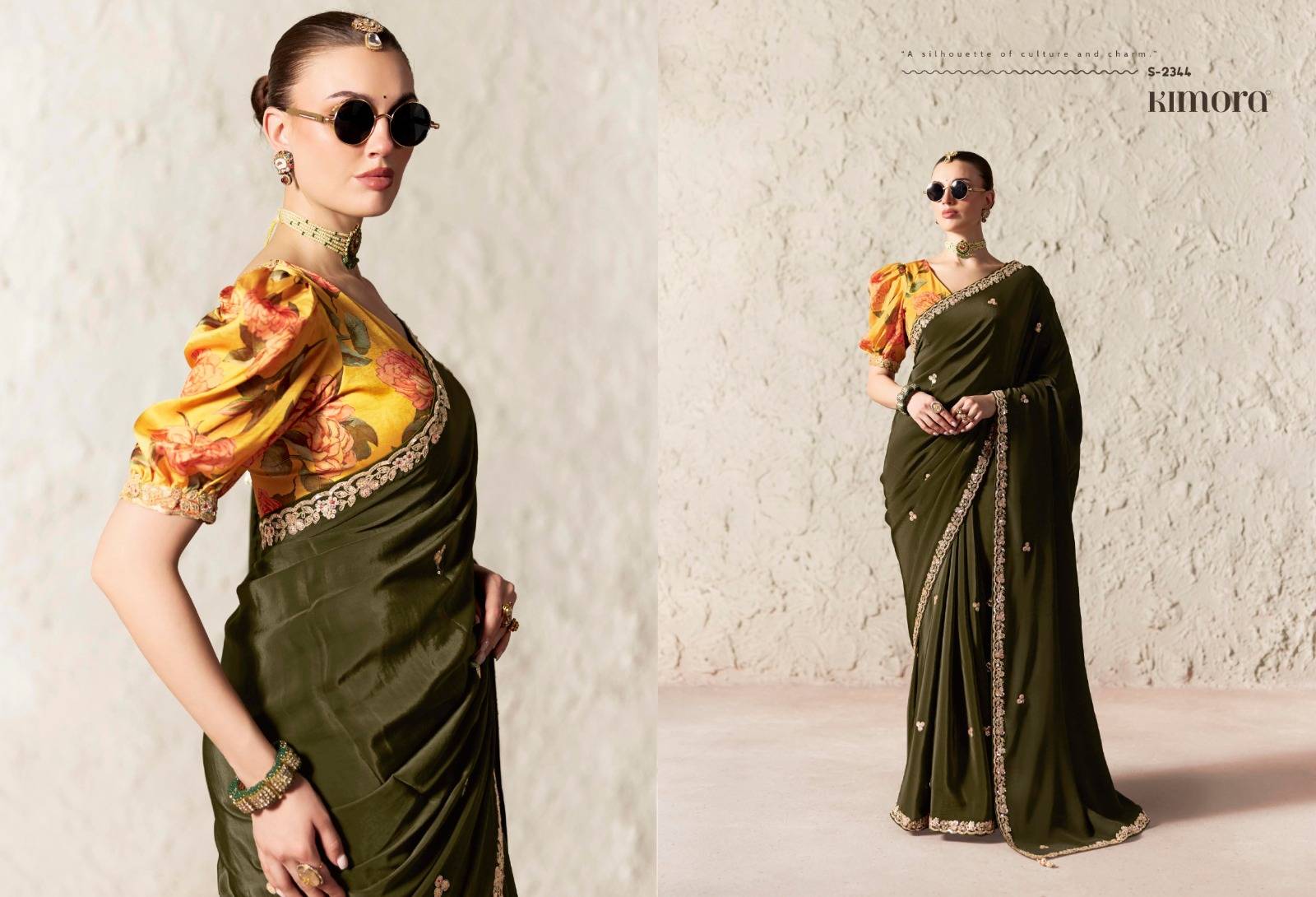 Rangat Vol-4 By Kimora Fashion 2331 To 2345 Series COLORFUL BEAUTIFUL FANCY PARTY WEAR & TRADITIONAL WEAR SAREES AT WHOLESALE PRICE